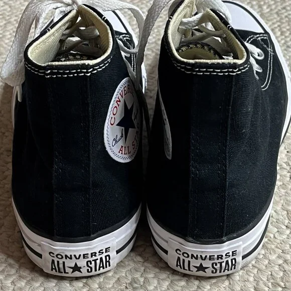 Converse All Star Chuck Taylor Women's Size 7.5 Black High Top Sneakers Shoes - Picture 6 of 10